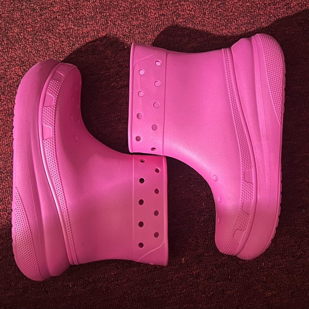 Pink Crocs Rain Boots